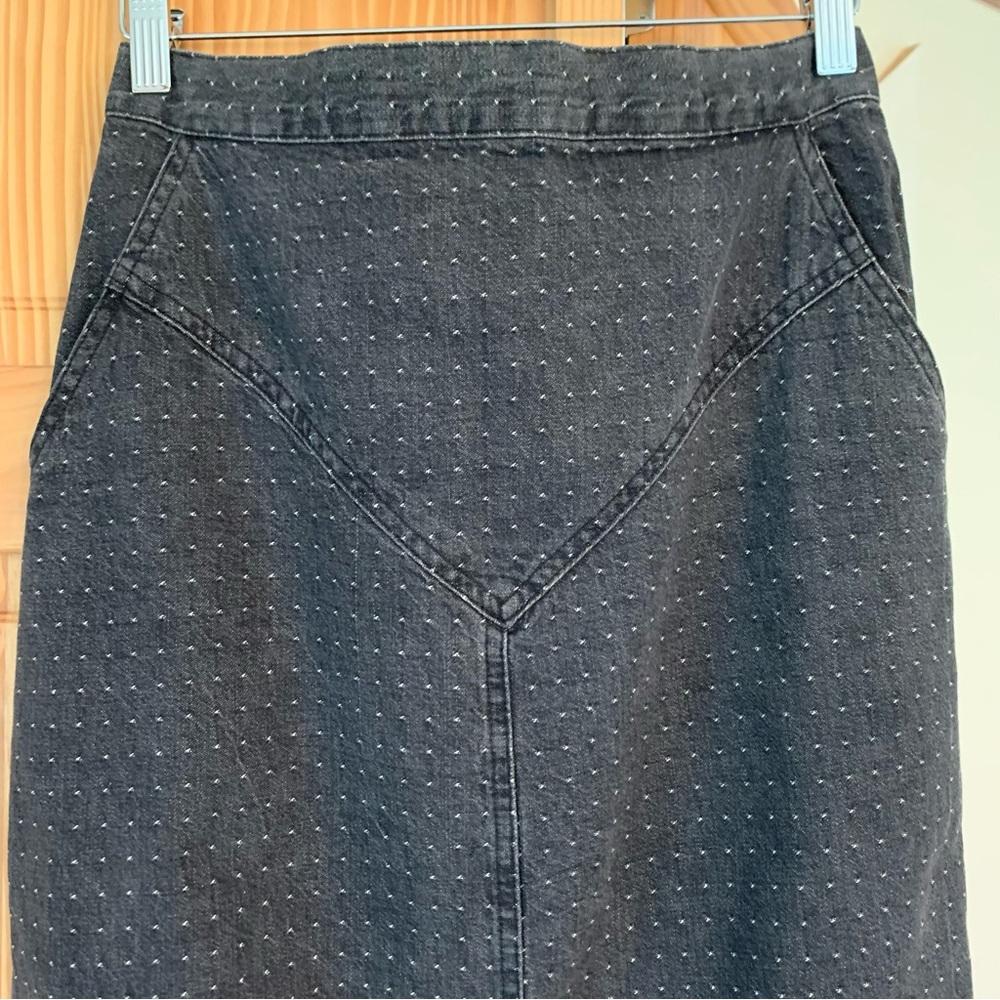VTG Kayo of California 80s gray denim straight midi skirt. Juniors size 11.